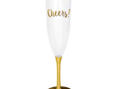 Champagne Glasses Metallic Gold Cheers Online now