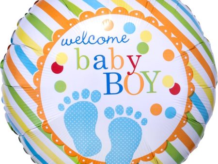 Baby Feet Boy Foil Balloon 18in Sale