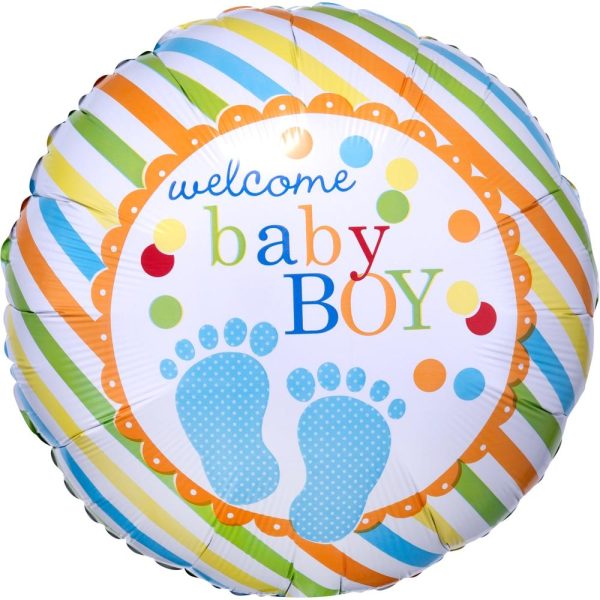 Baby Feet Boy Foil Balloon 18in Sale