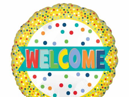 Welcome Lots of Dots Foil Balloon 45cm Sale